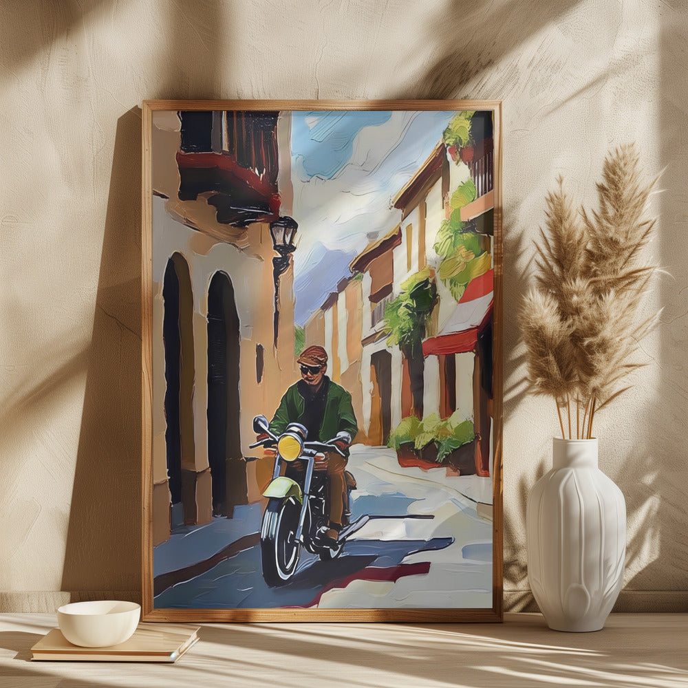 Manden på motorcykel