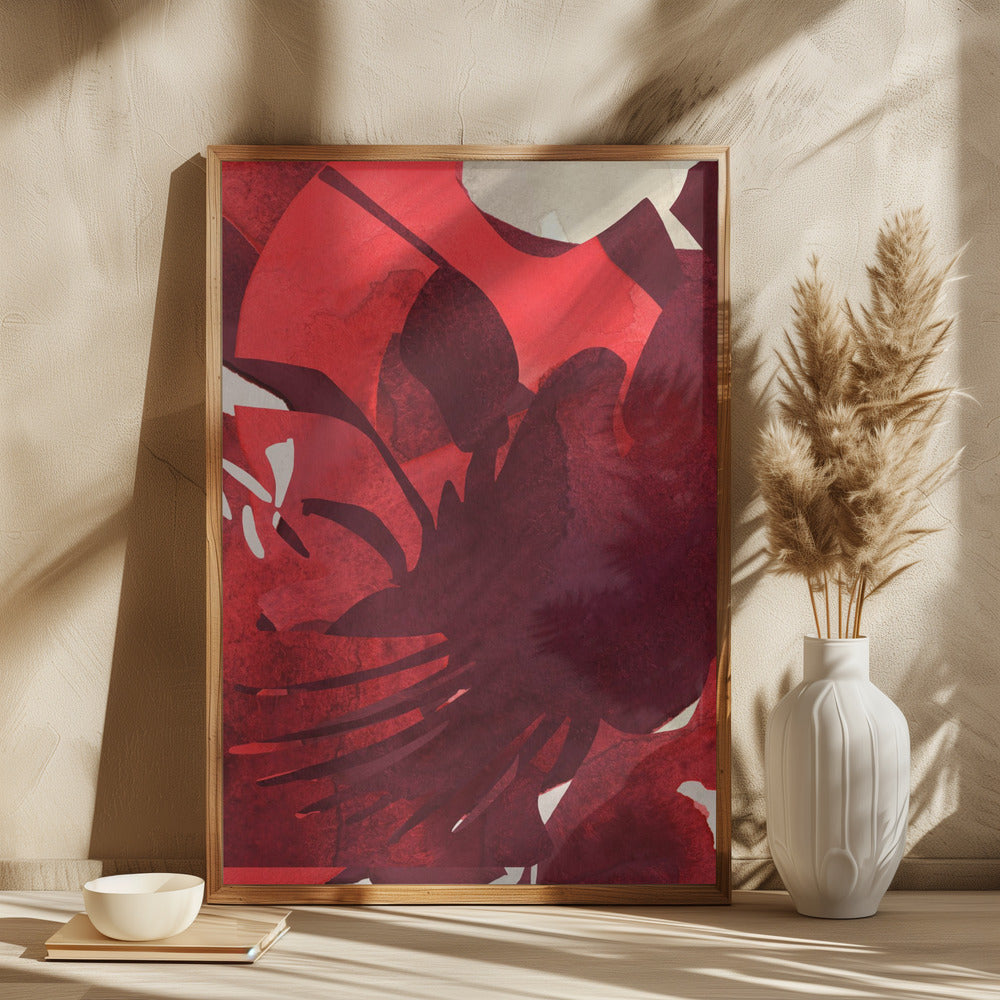 Røde abstrakte former