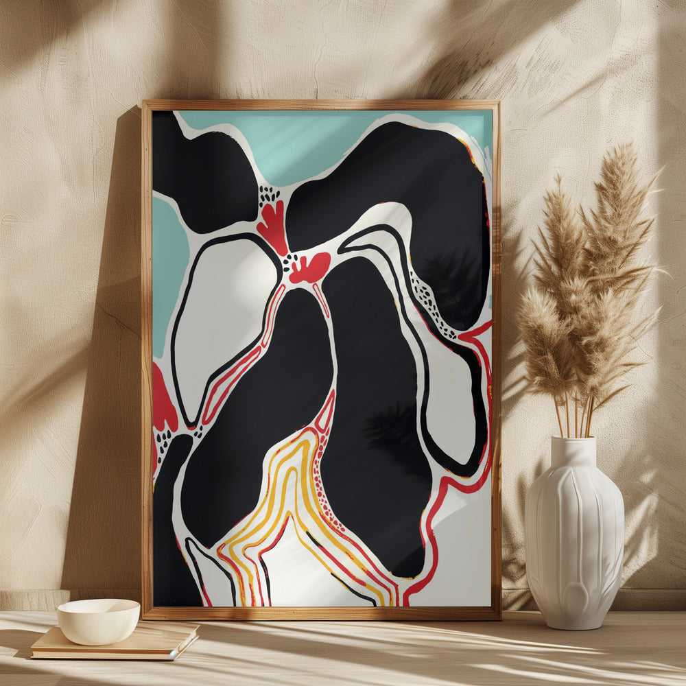 Farverig grafisk kunst