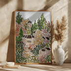 Efterårslandskab med huse