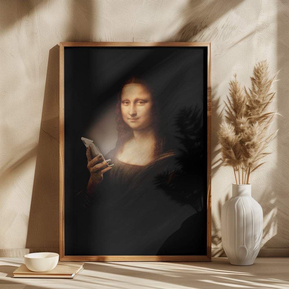 Mona Lisa med mobil