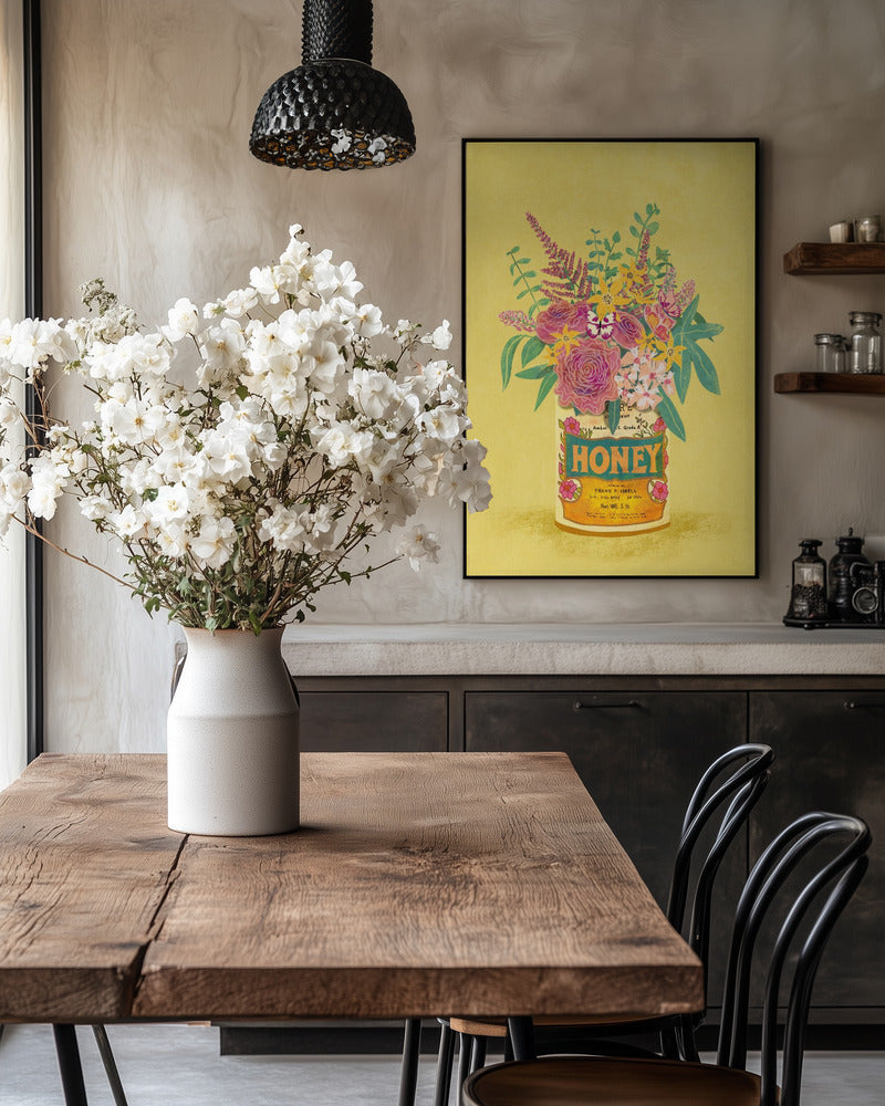 Blomster i honningkrukke