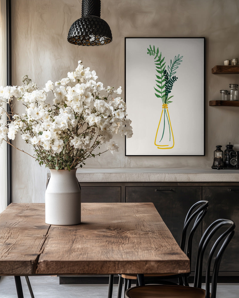 Vase med krydderurter