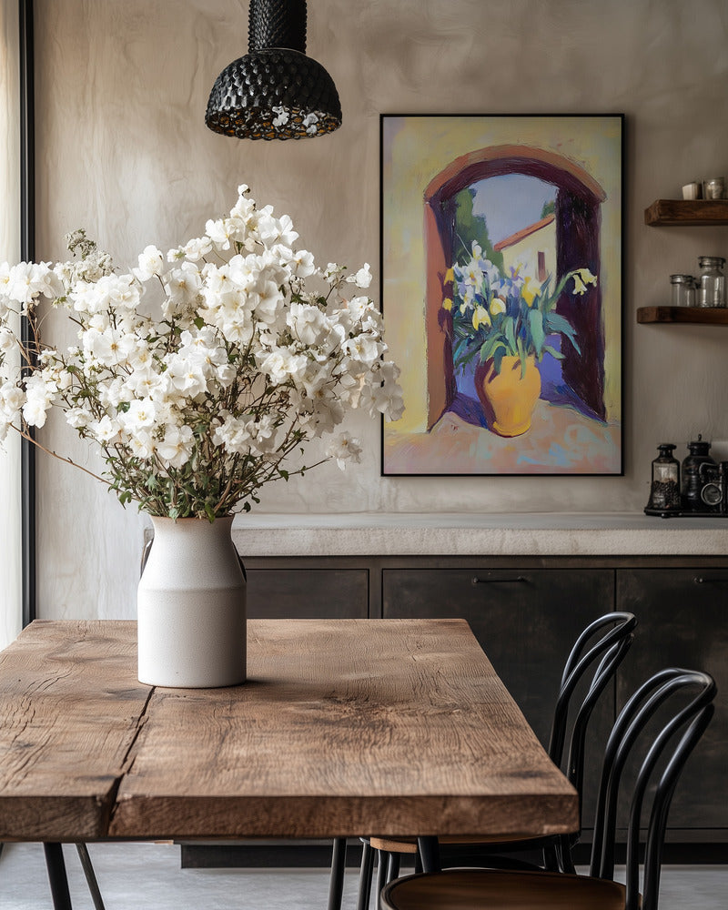 Blomster i vinduet