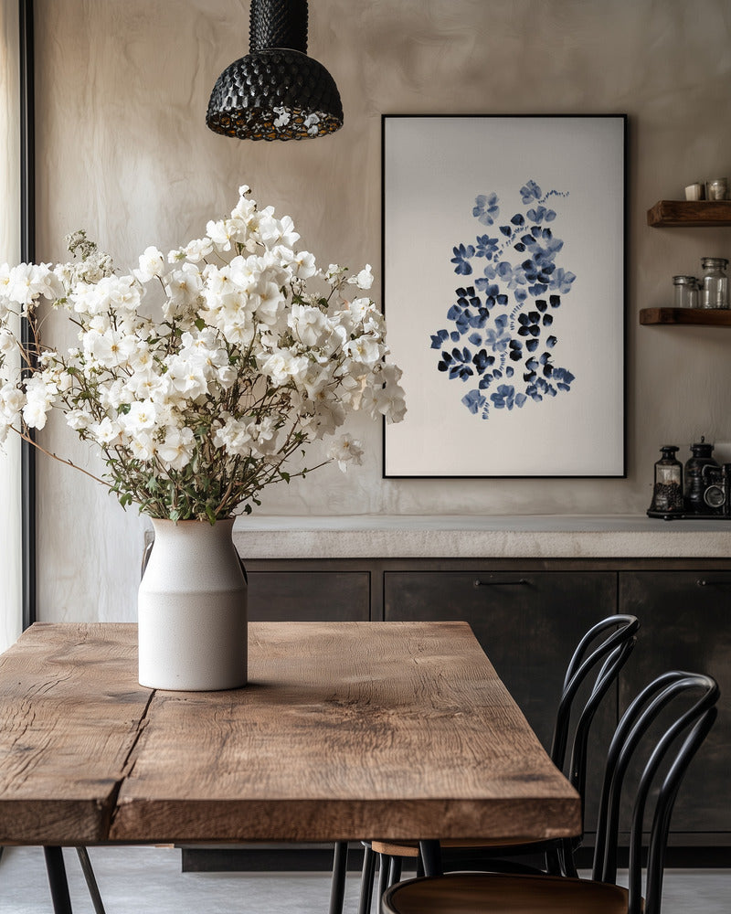 Indigo Blomstermotiv