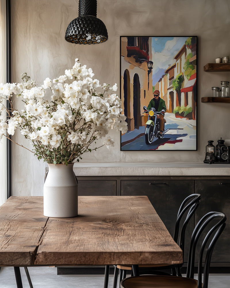 Manden på motorcykel