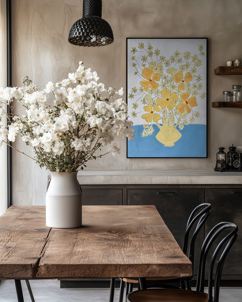 Gul blomsterbuket