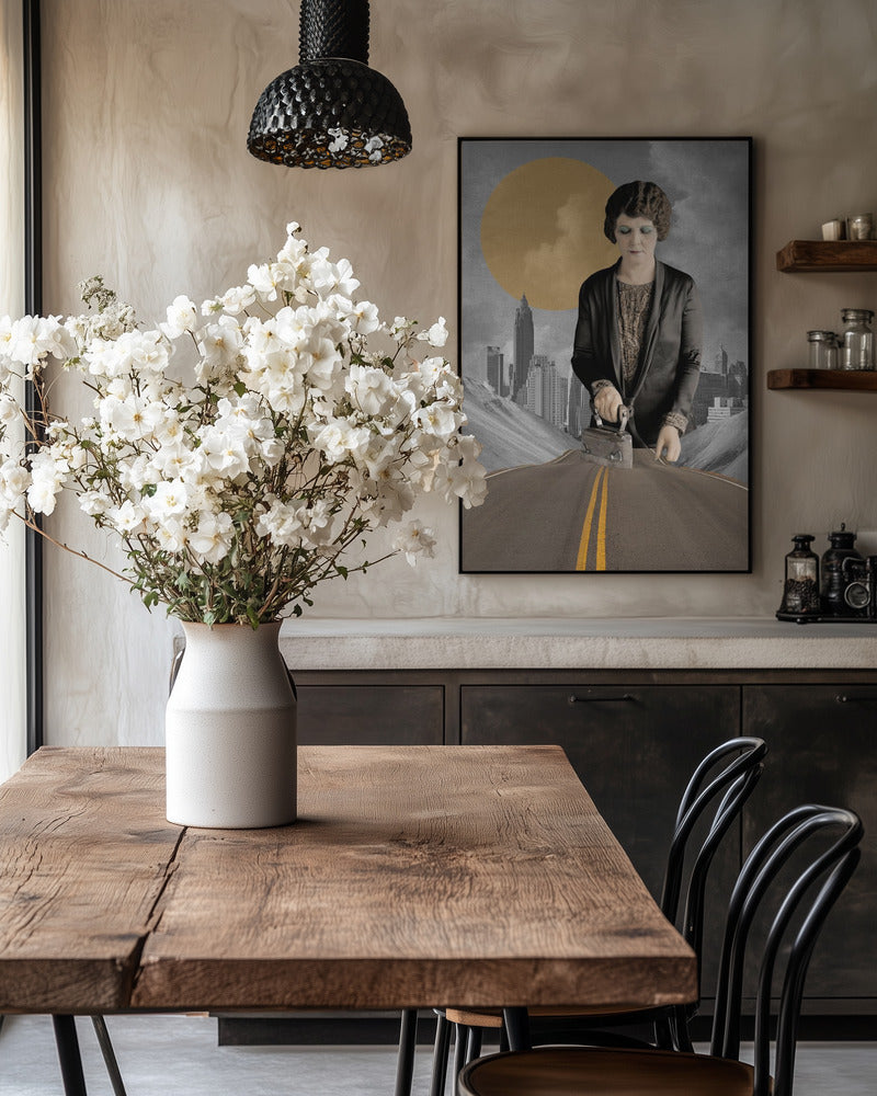 Kvindelig figur på vej