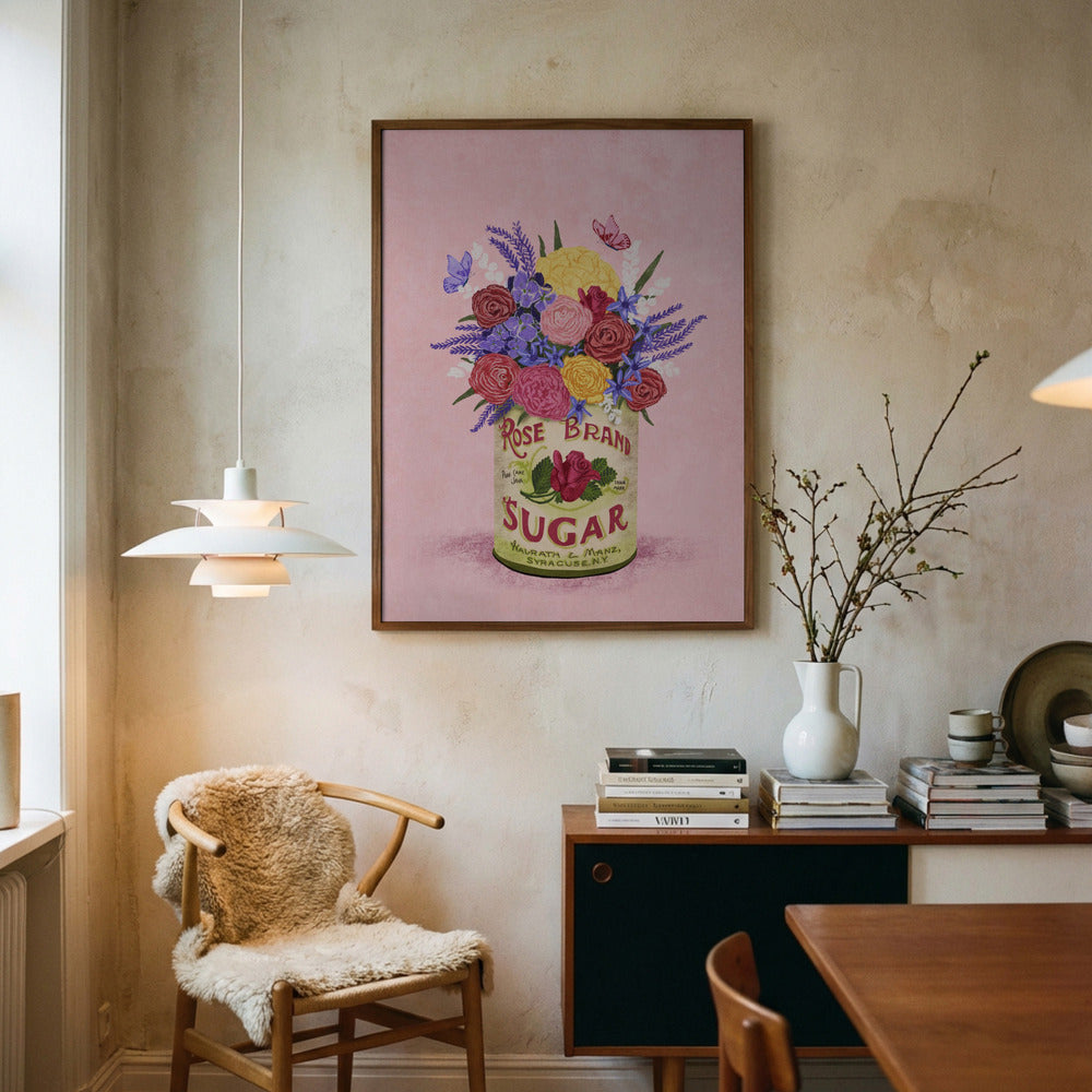 Blomster i sukkerkrukke