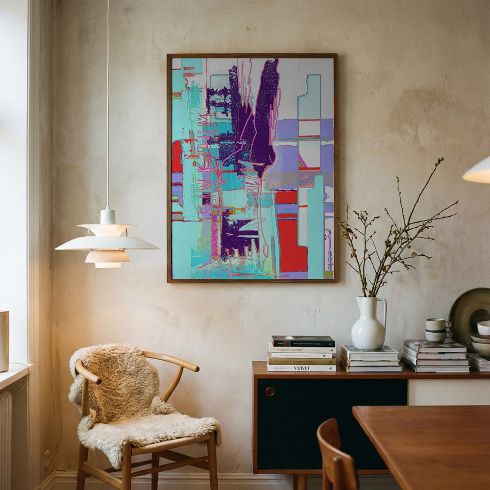 Farverig grafisk plakat