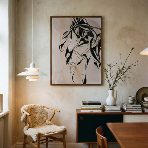 Abstrakt Blomsterillustration