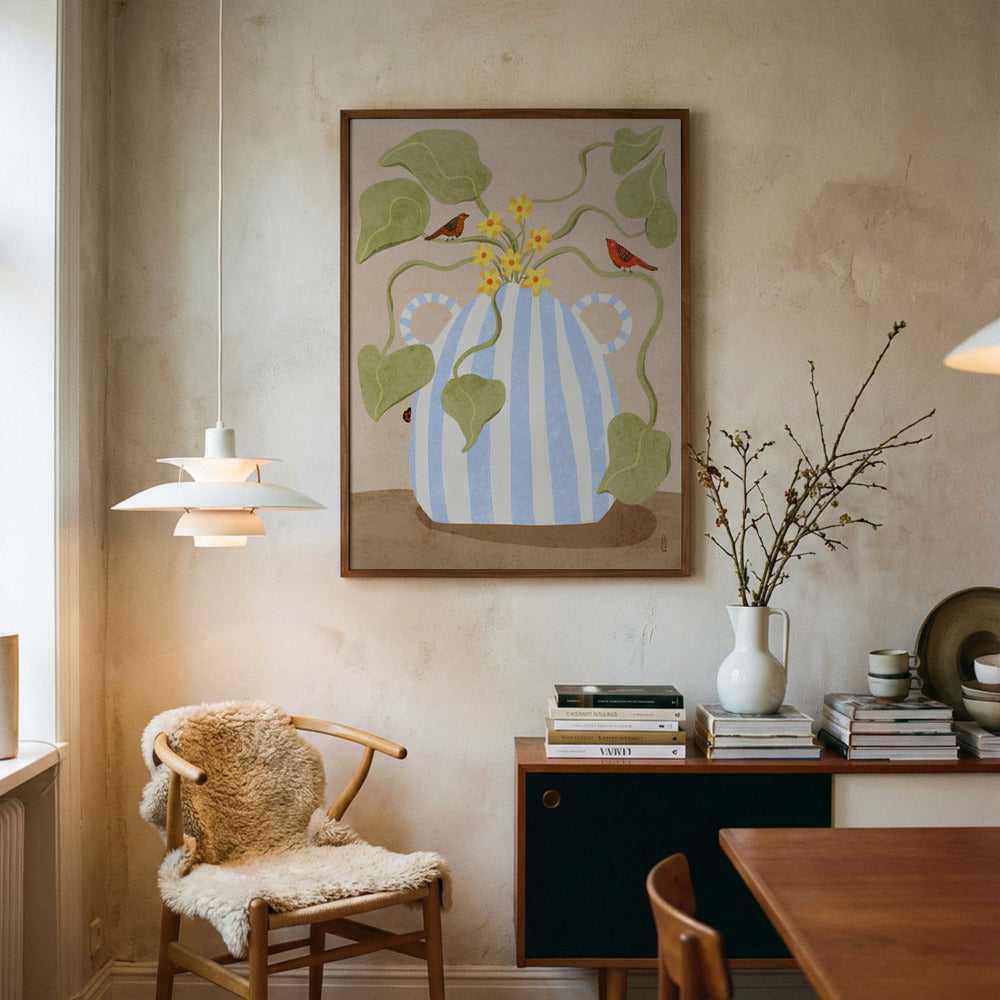 Forårsblomster og fugle