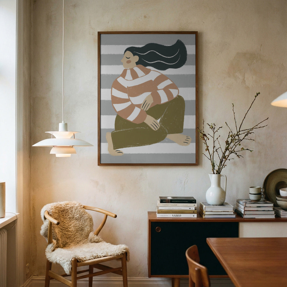 Reflekterende kvinde