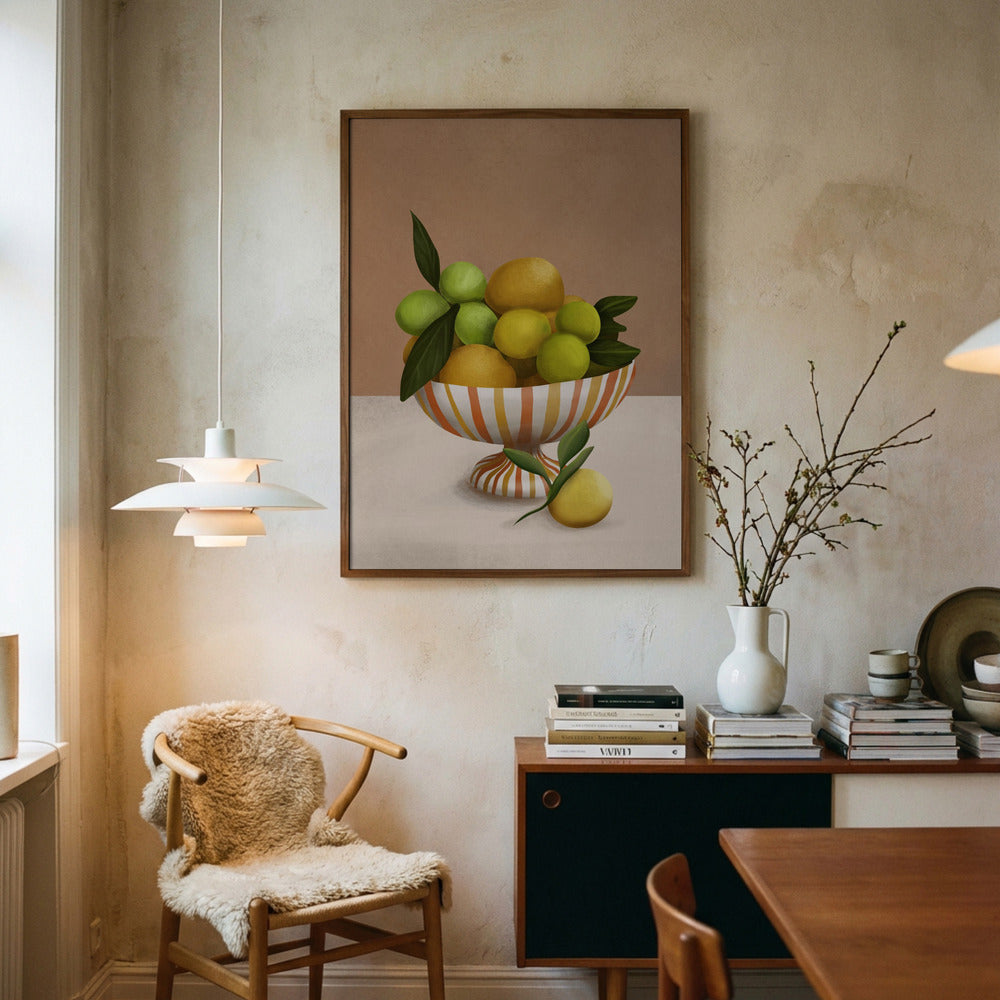 Citrusfrugter i skål