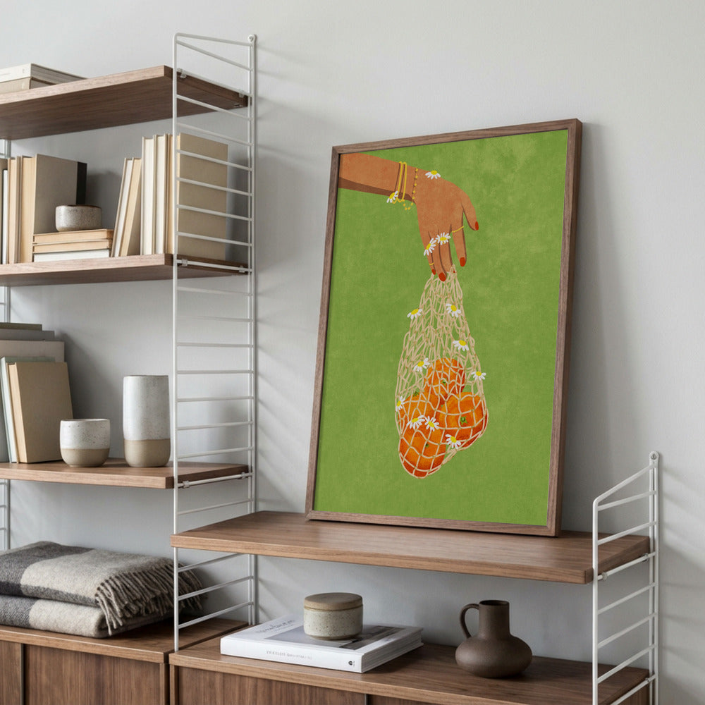 Hånd med mandariner