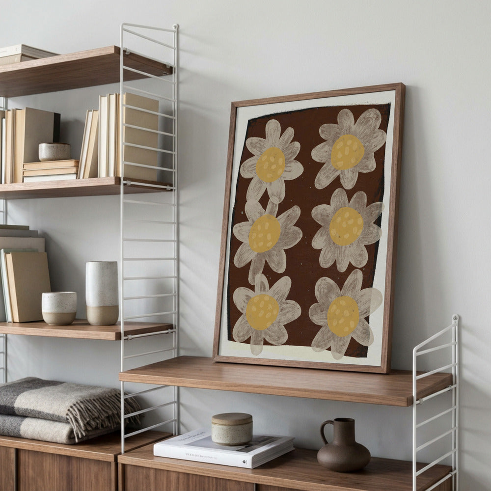 Blomsterplakat med margueritter