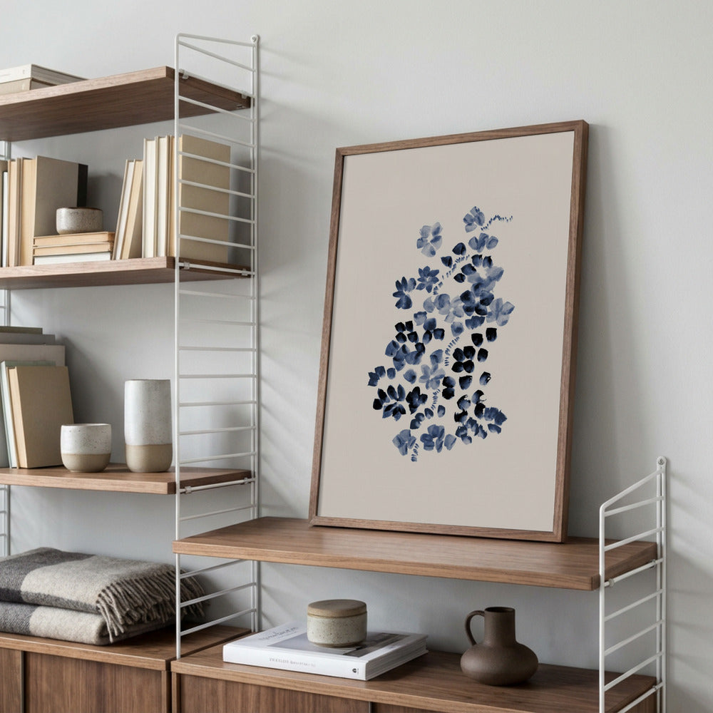 Indigo Blomstermotiv