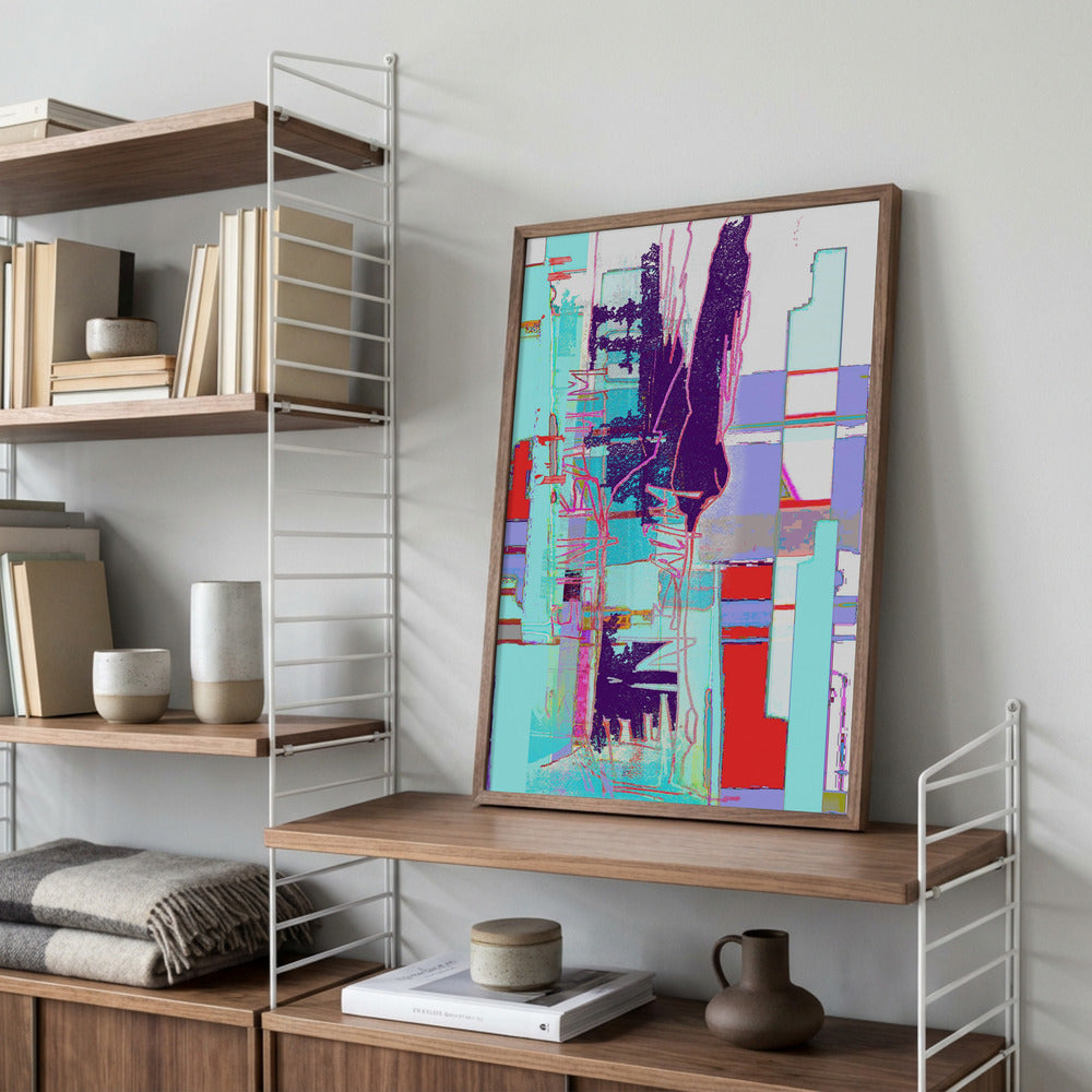 Farverig grafisk plakat