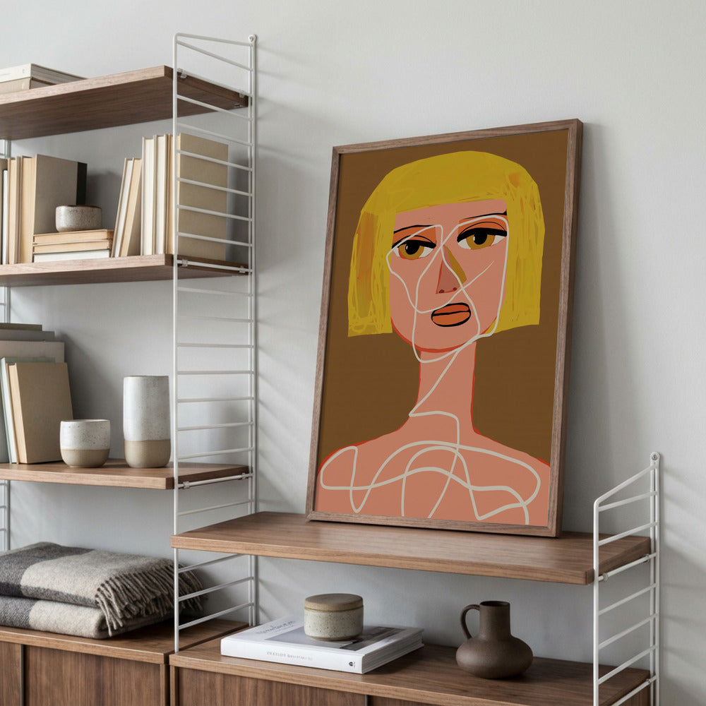 Abstrakt blond kvinde