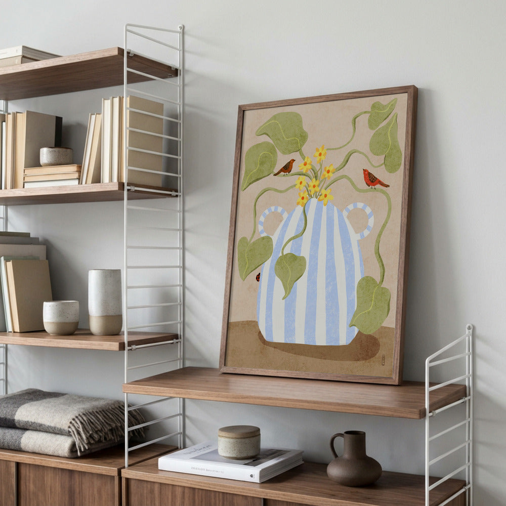 Forårsblomster og fugle