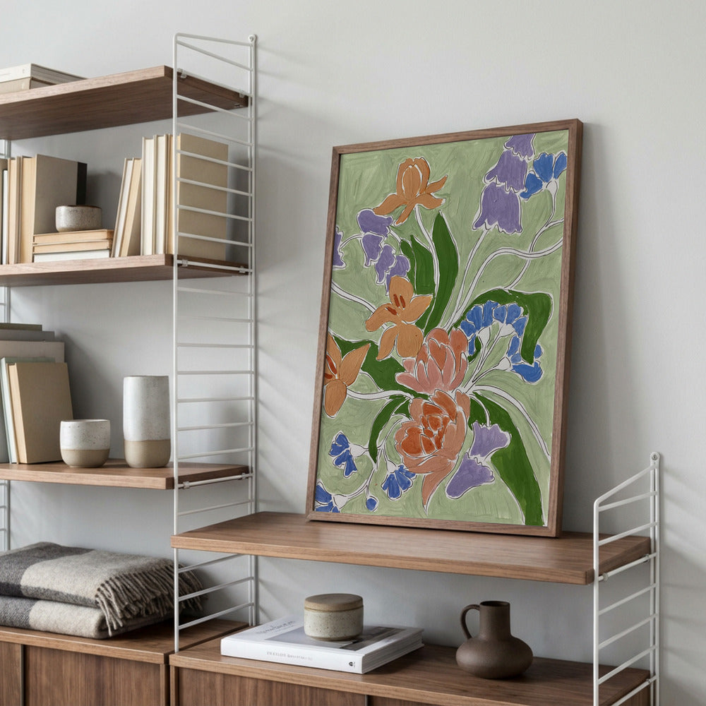 Blomster i grønt