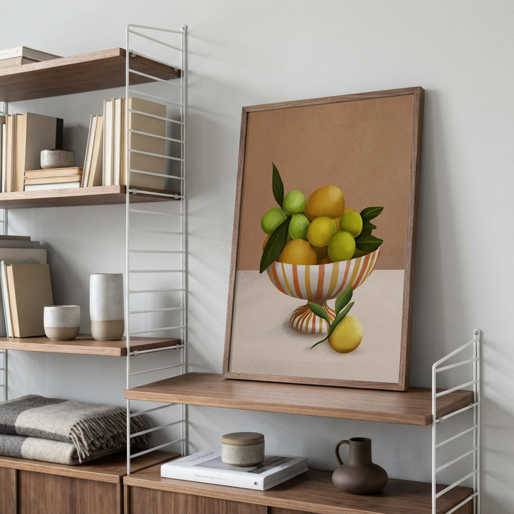 Citrusfrugter i skål