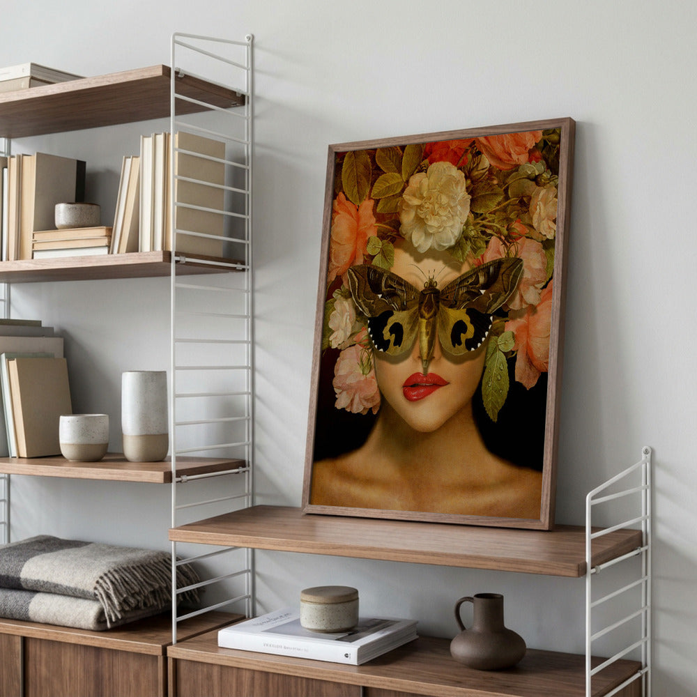 Akvarel med sommerfugl