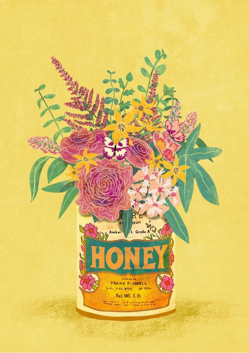 Blomster i honningkrukke