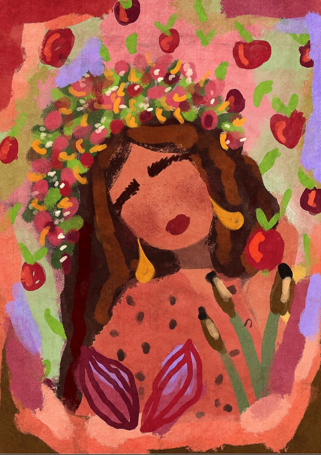 Kvinden med blomsterkrans